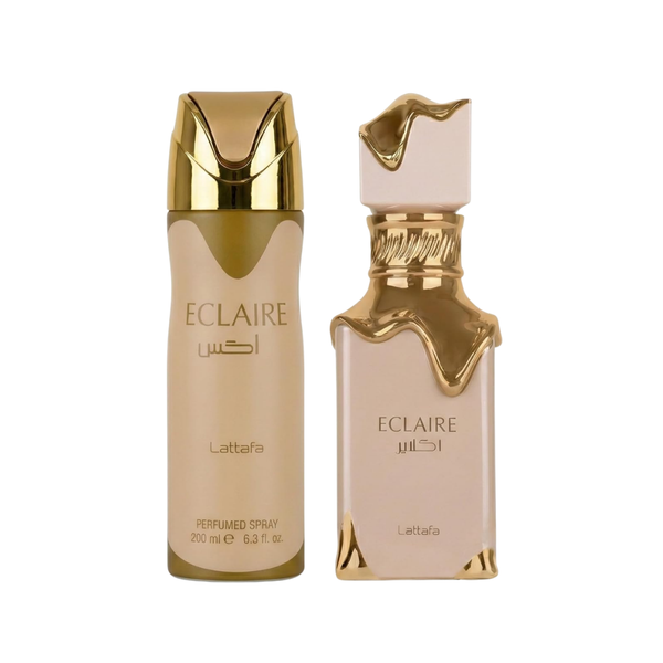 Lattafa Set Eclaire 2 Pcs 3.4 Oz Edp + 200Ml Perfumed Spray Women