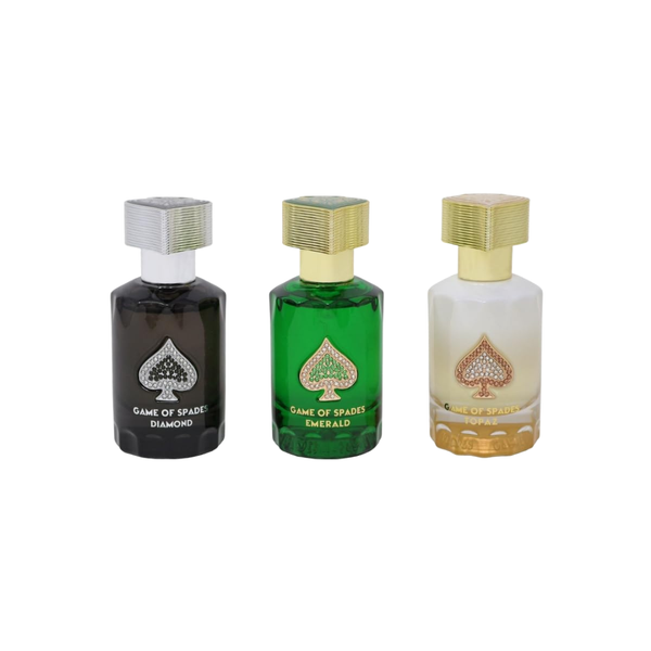 Jo Milano Game Of Spades Topaz 1.0 Oz Edp + 1.0 Oz Emerald + 1.0 Oz Diamond Unisex
