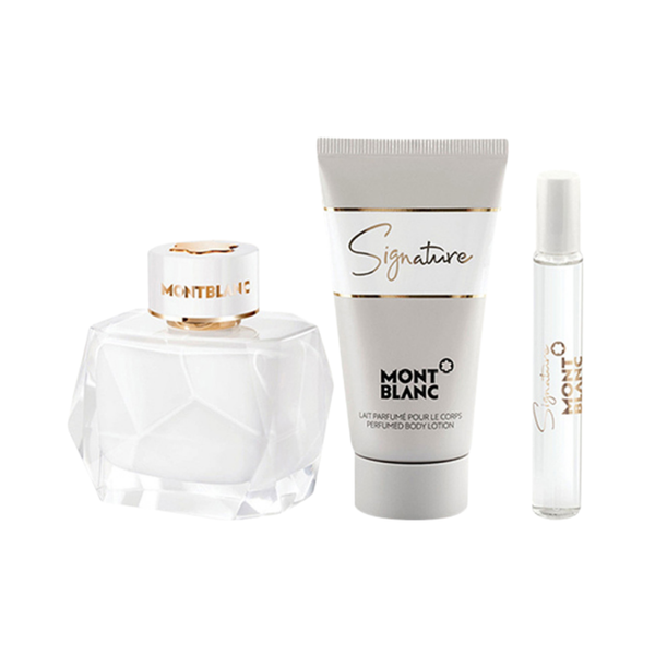 Mont Blanc Set Signature 3 Pcs 3.0 Oz Edp , 3.4 Oz B/L, 7.5 ml Women