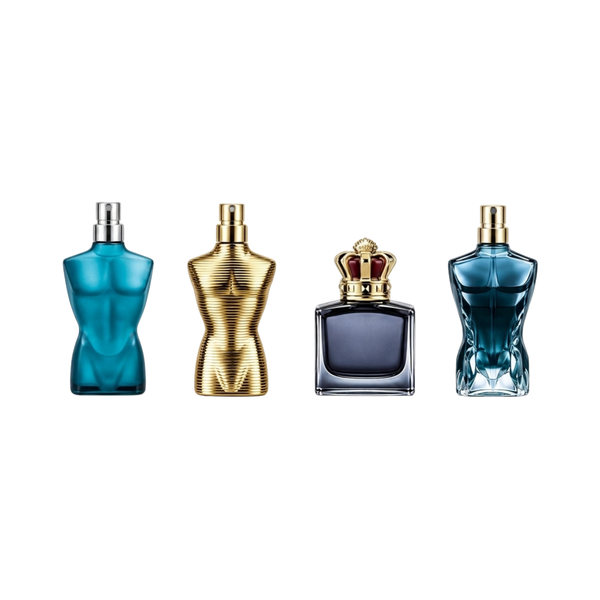Jean Paul Gaultier Set Mini Le Male 0.23 Oz Edt + Scandal 0.23 Oz Edt + Le Male Elixir 0.23 Oz Edt + Le Beau 0.23 Oz Edt Men