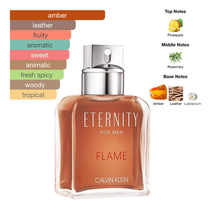 Calvin Klein Eternity Flame 3.4 Oz EDT for Men