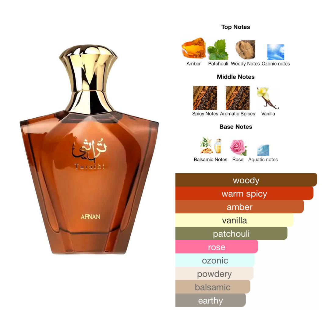 Afnan Turathi Brown 3.0 Oz Edp Men