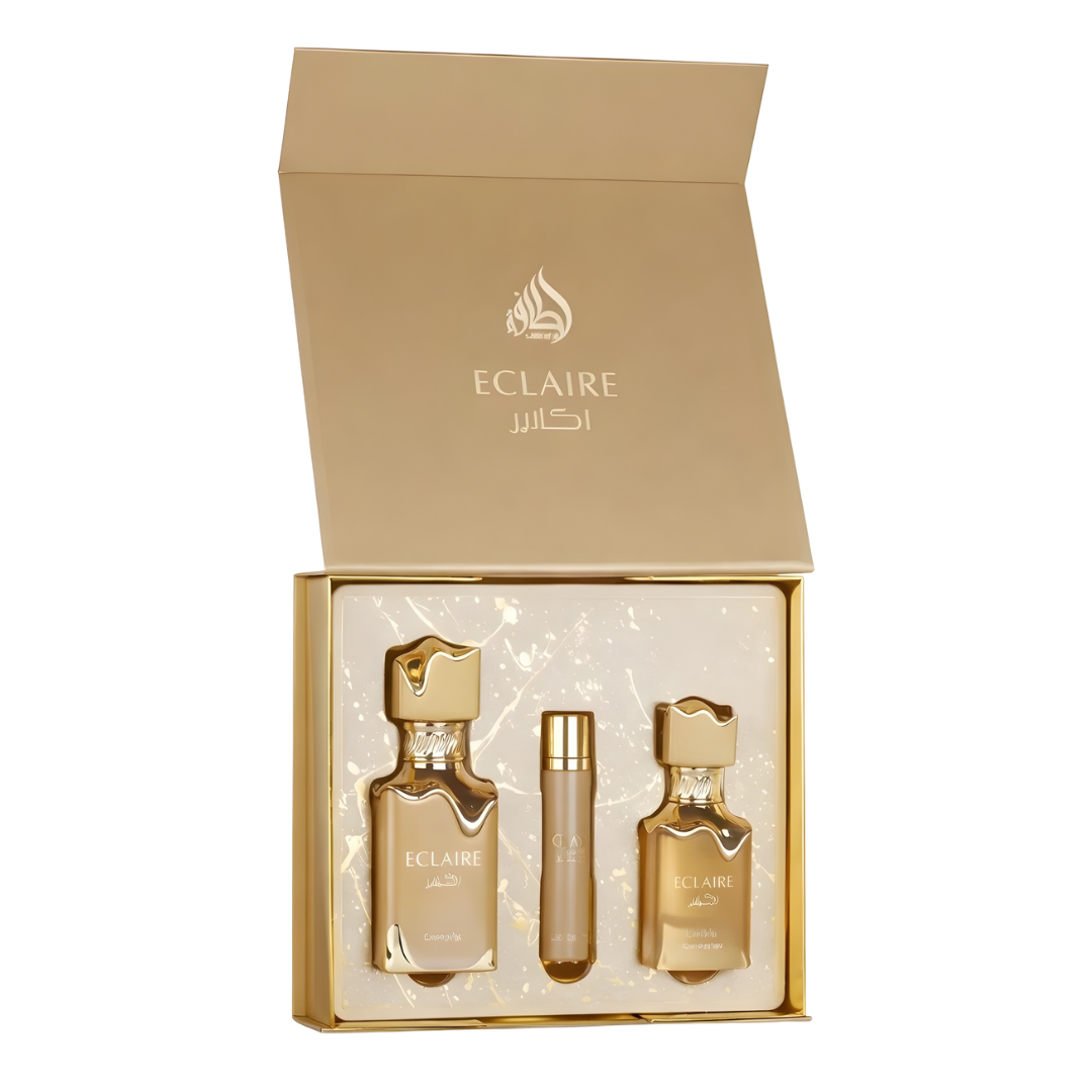 Lattafa Set Eclaire 2 Pcs 3.4 Oz Edp + 200Ml Perfumed Spray Women