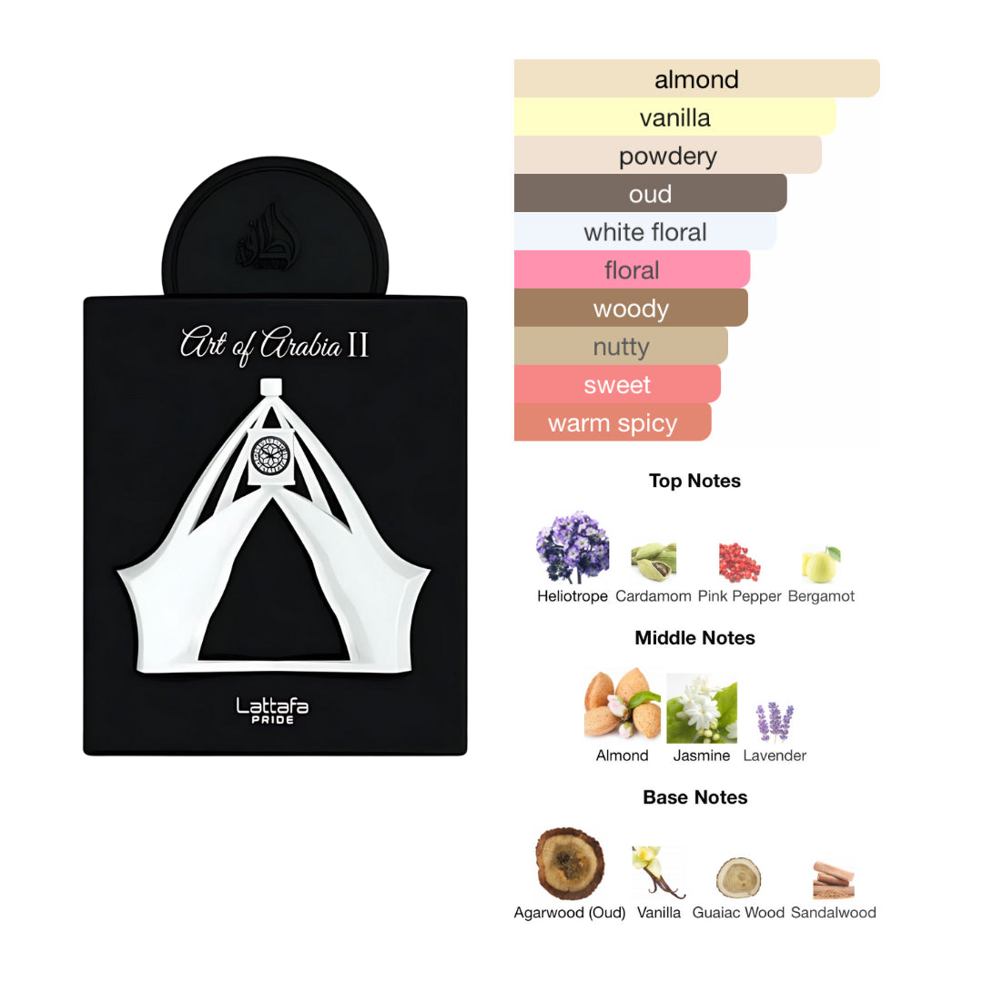 Lattafa Art Of Arabia II 3.4 Oz Edp Unisex