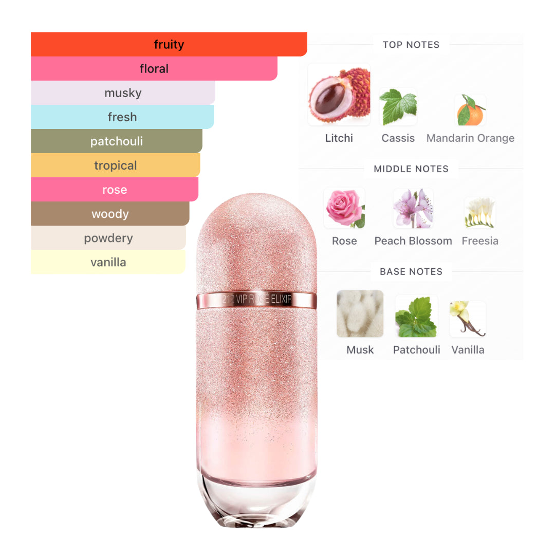 Carolina Herrera 212 Vip Rose Elixir 2.7 Oz Edp Women