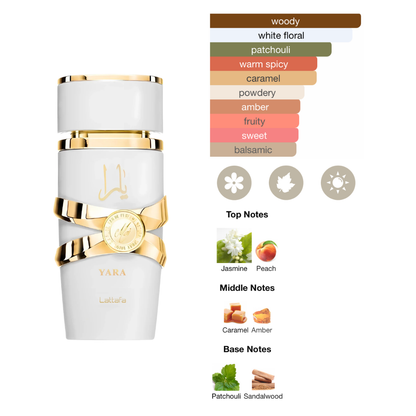 Lattafa Set Yara Moi 3.4 Oz + 6.8 Oz Deo + 1.7 Oz Hairmist Edp Women