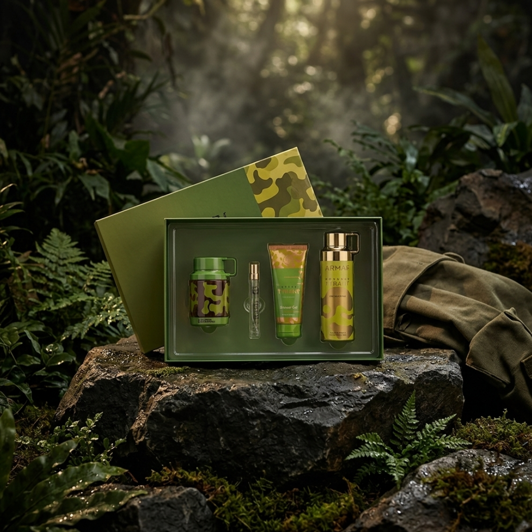 Armaf Set Odyssey Tyrant Lux 3.4 Oz Edp + 10 Ml Edp + 3.4 Oz Shower Gel + 6.8 Oz Body Mist Men