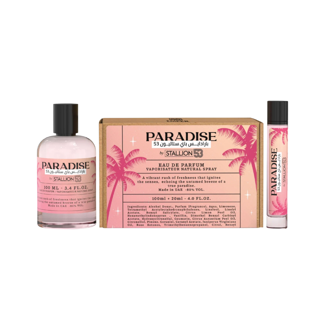 Emper Set Paradise By Stallion 53 3.4 Oz Edp + 0.68 Oz Edp Women