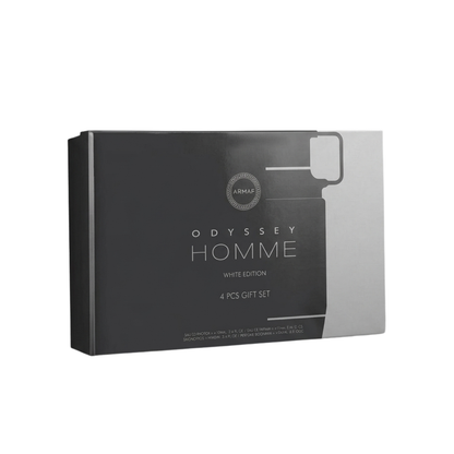 Armaf Set Odyssey Homme White Edition Lux 3.4 Oz Edp + 10 Ml Edp + 3.4 Oz Sg + 6.8 Oz Body Mist Men
