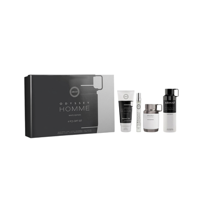 Armaf Set Odyssey Homme White Edition Lux 3.4 Oz Edp + 10 Ml Edp + 3.4 Oz Sg + 6.8 Oz Body Mist Men