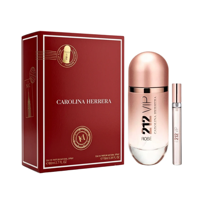 Carolina Herrera Set 212 Vip Rose 2.7 Oz Edp + 10 Ml Edp Women