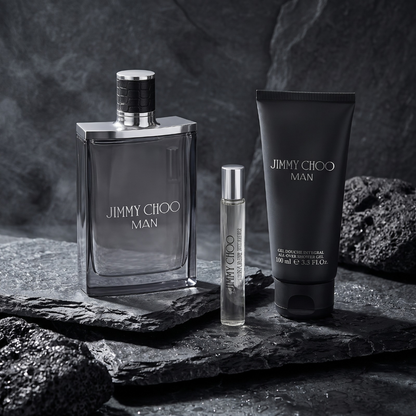 Jimmy Choo Set Man 3.4 Oz Edt + 3.4 Oz Showergel +7.5 Ml Edt Men