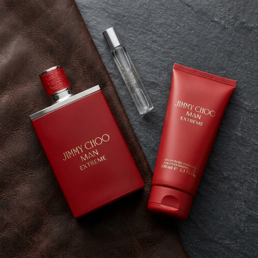 Jimmy Choo Set Man Extreme 3.4 Oz Edt + 3.4 Oz Showergel +7.5 Ml Edt Men