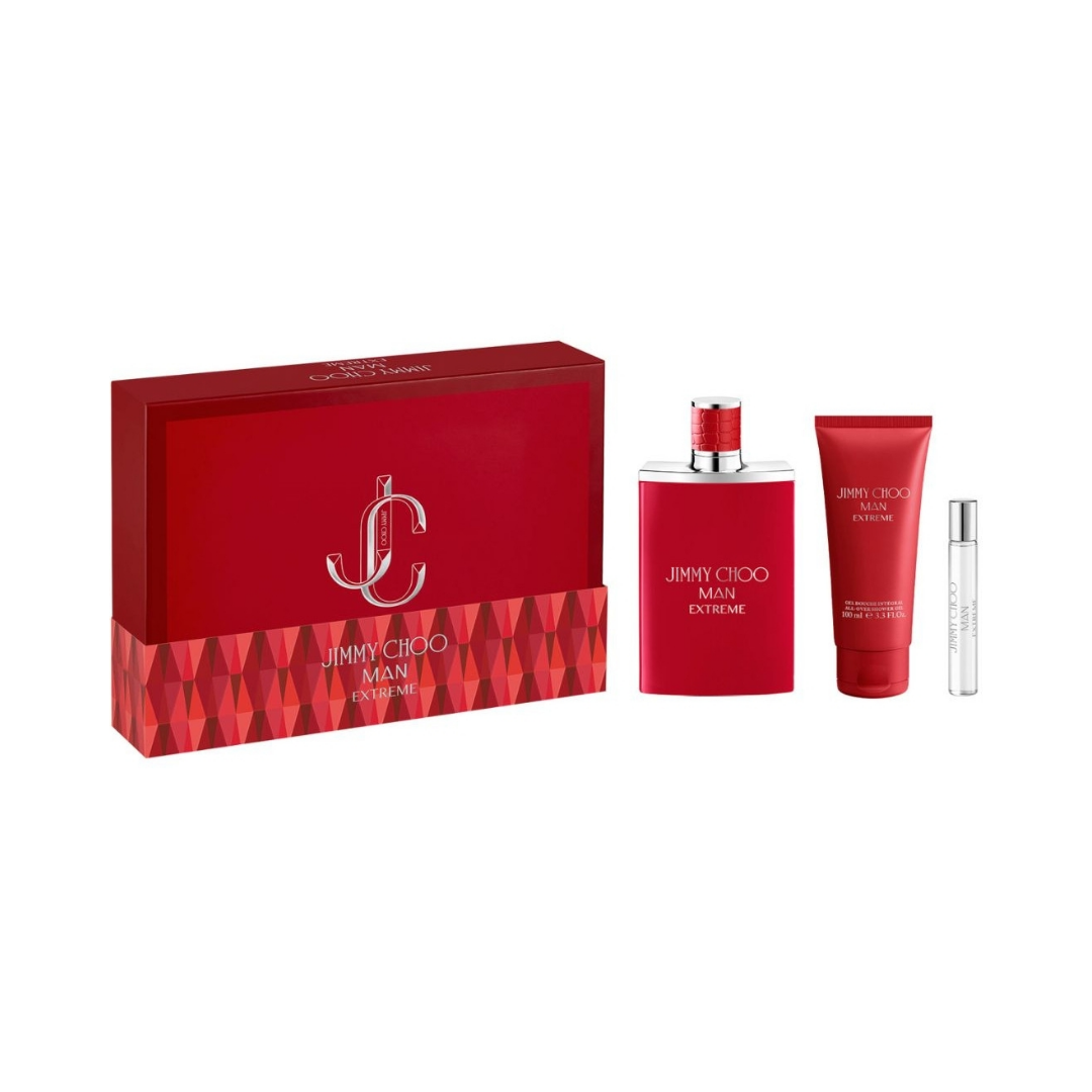 Jimmy Choo Set Man Extreme 3.4 Oz Edt + 3.4 Oz Showergel +7.5 Ml Edt Men