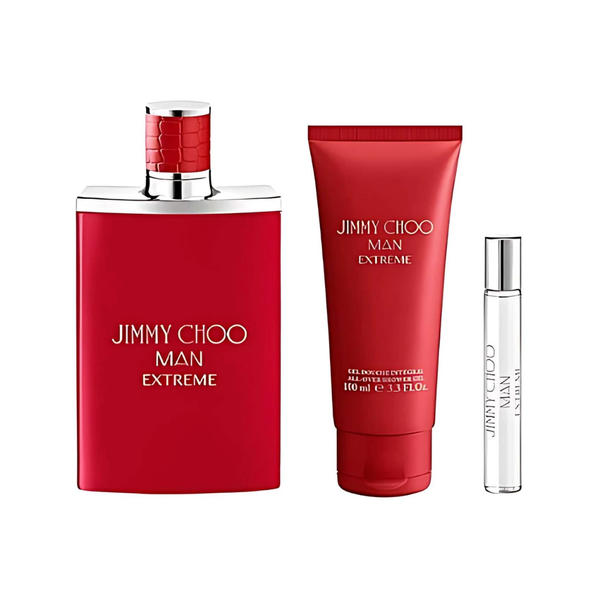 Jimmy Choo Set Man Extreme 3.4 Oz Edt + 3.4 Oz Showergel +7.5 Ml Edt Men