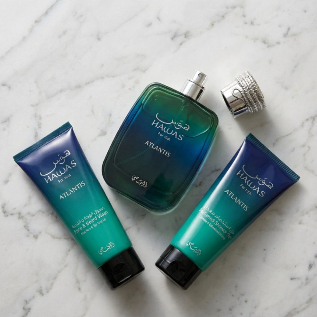 Rasasi Set Hawas Atlantis 3.38 Oz Edp + 3.38 Oz + 3.38 Oz Men