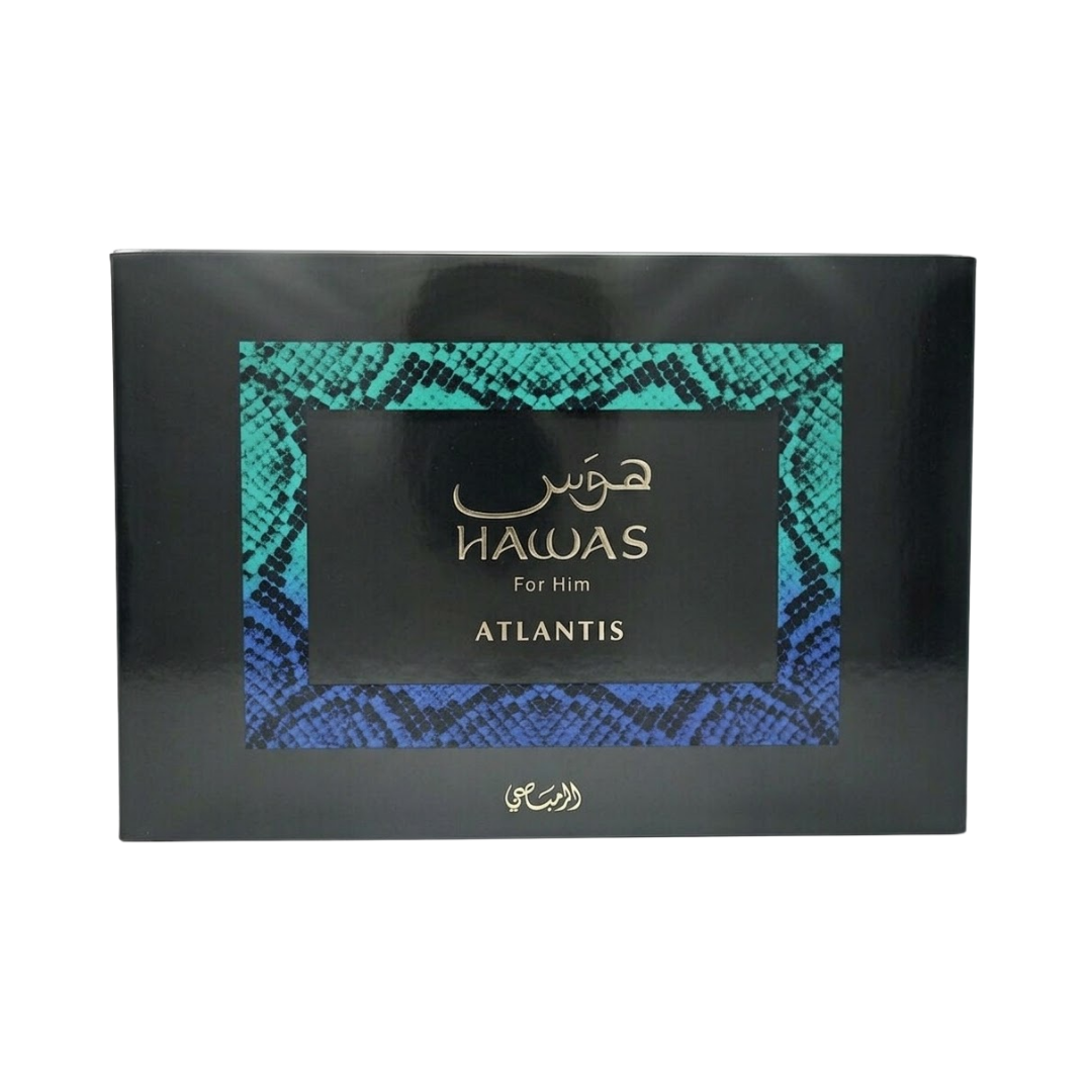 Rasasi Set Hawas Atlantis 3.38 Oz Edp + 3.38 Oz + 3.38 Oz Men